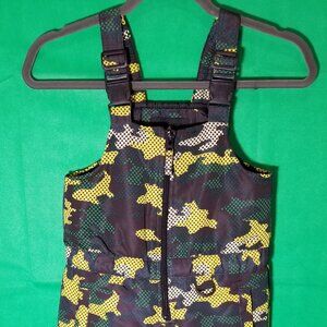 Athletech Snow Bib Pants S/C (6/7) Camo Ski Insulated Vintage 90s Y2K Kmart